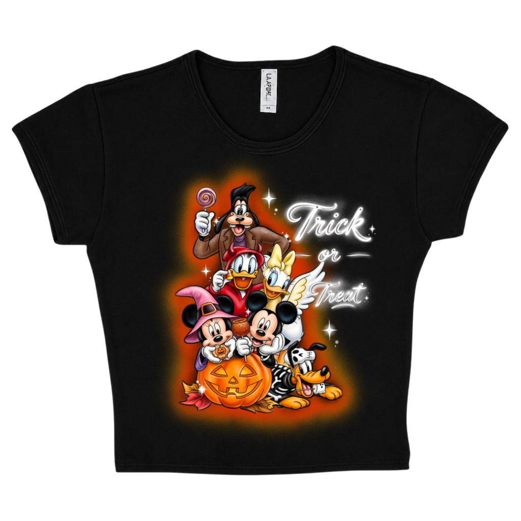 “trick or treat” crop top