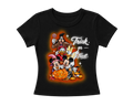 “trick or treat” women’s fitted tee