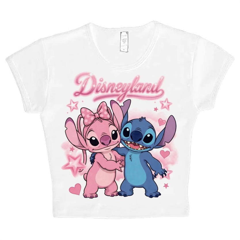 stitch & angel crop top
