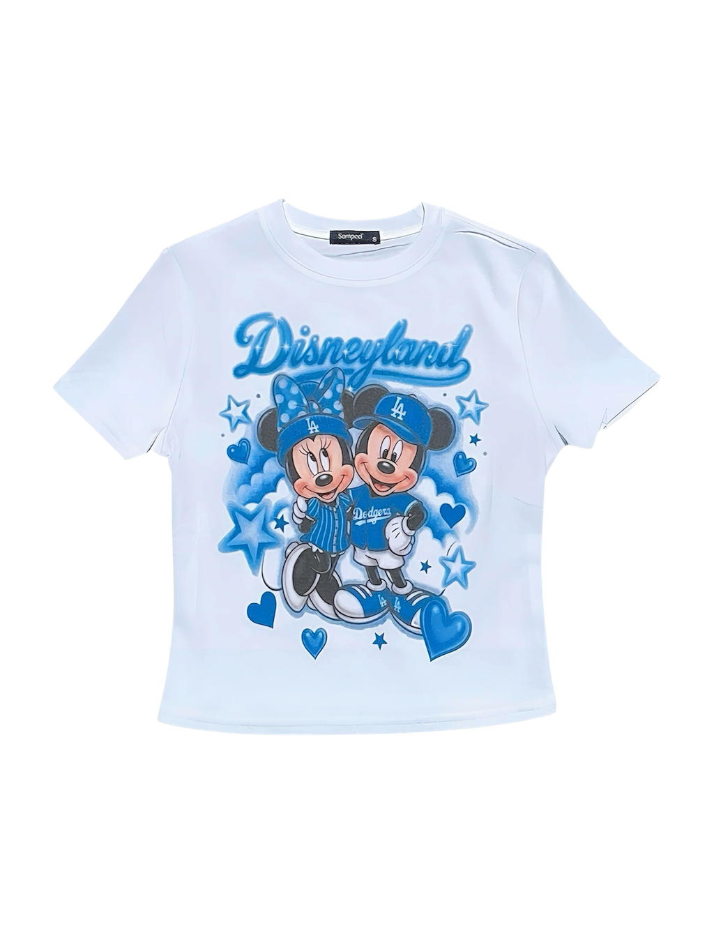 mickey & minnie x dodgers women’s crop top