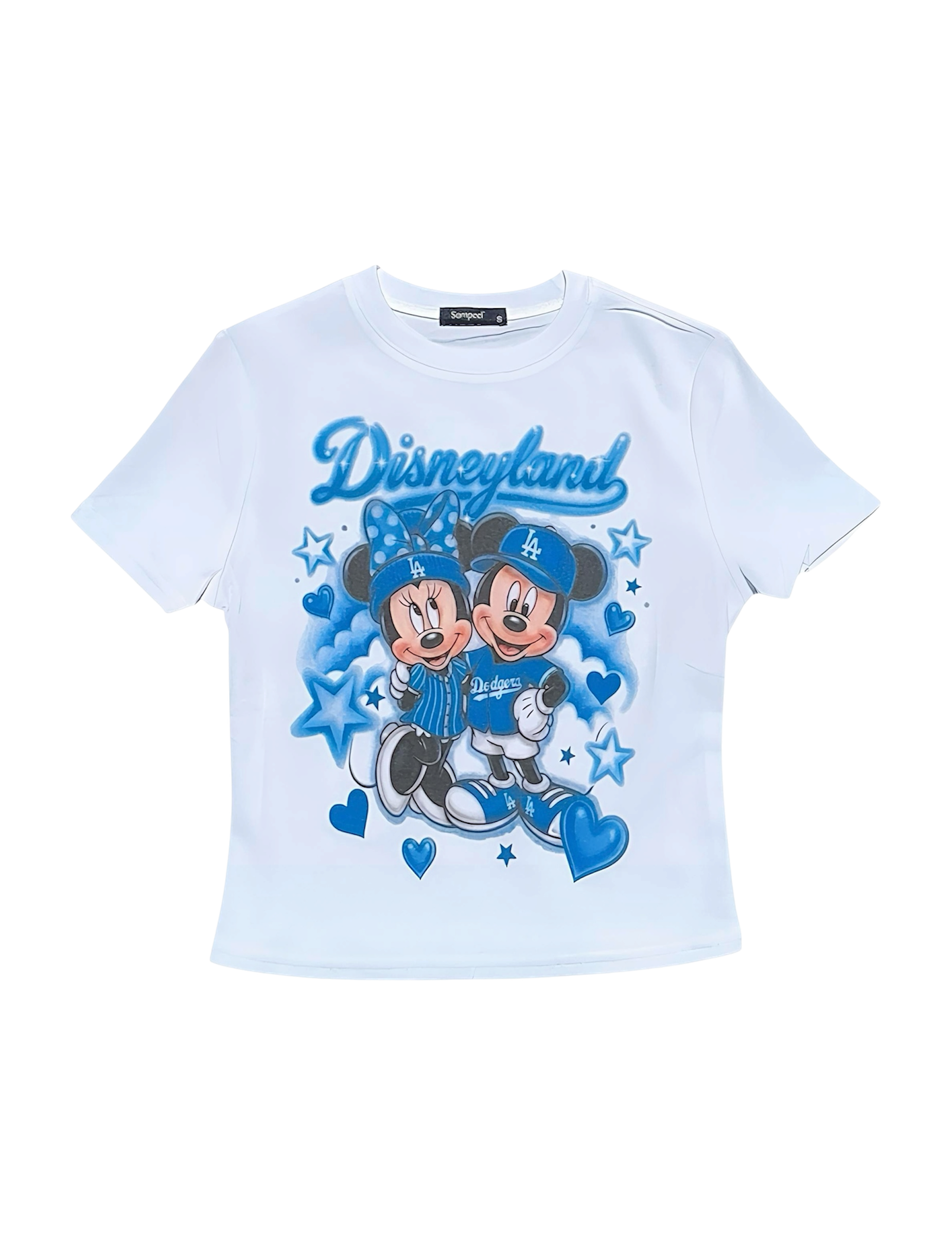 mickey & minnie x dodgers women’s crop top