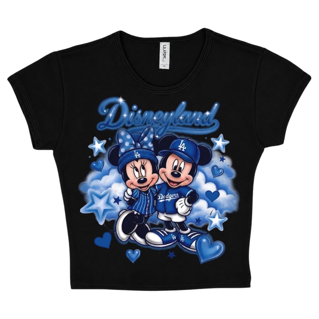 disneyland x dodgers crop top
