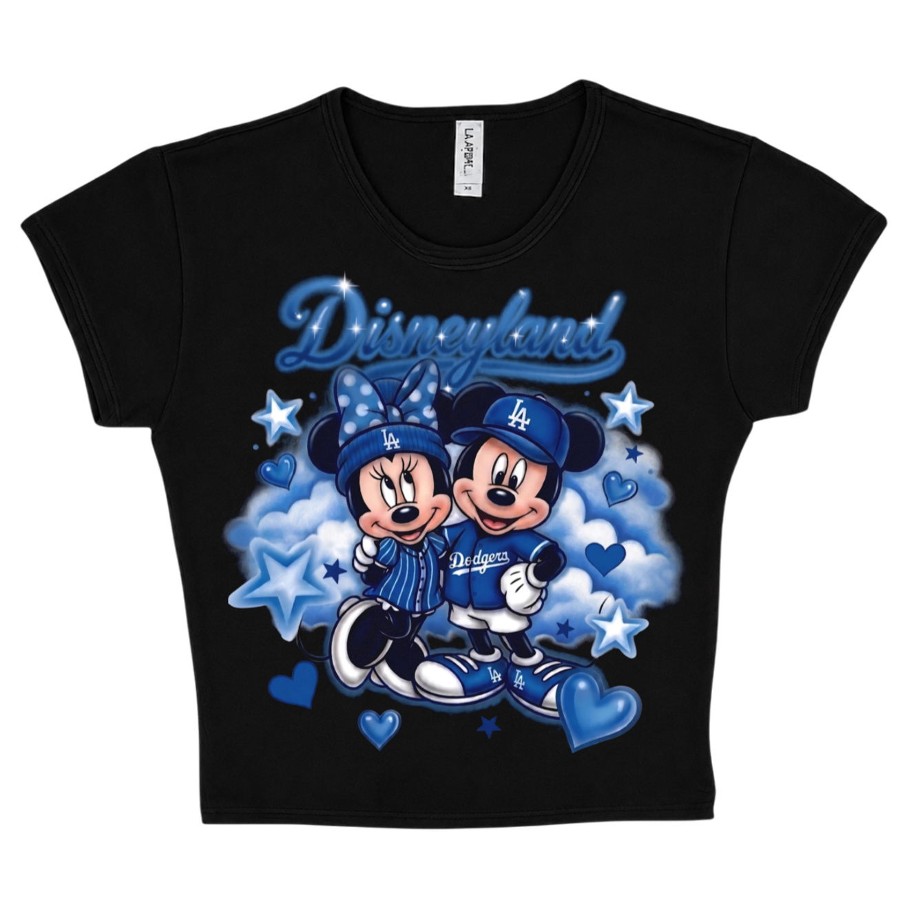 disneyland x dodgers crop top