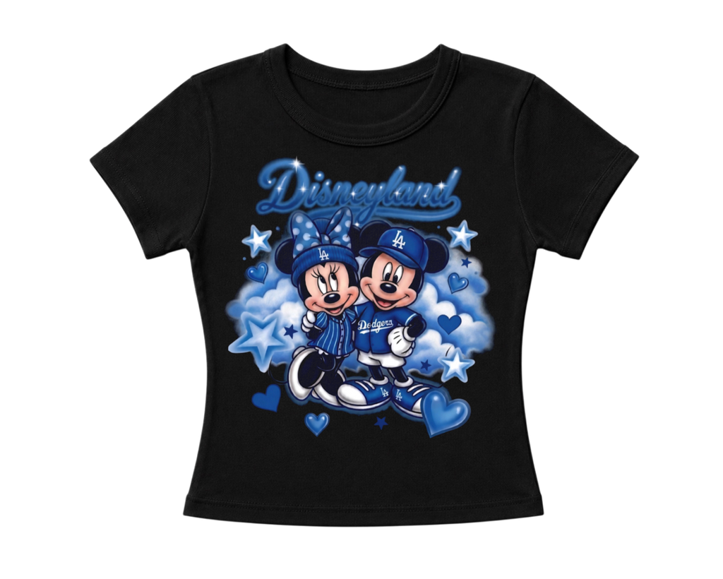 disneyland x dodgers women’s fitted tee