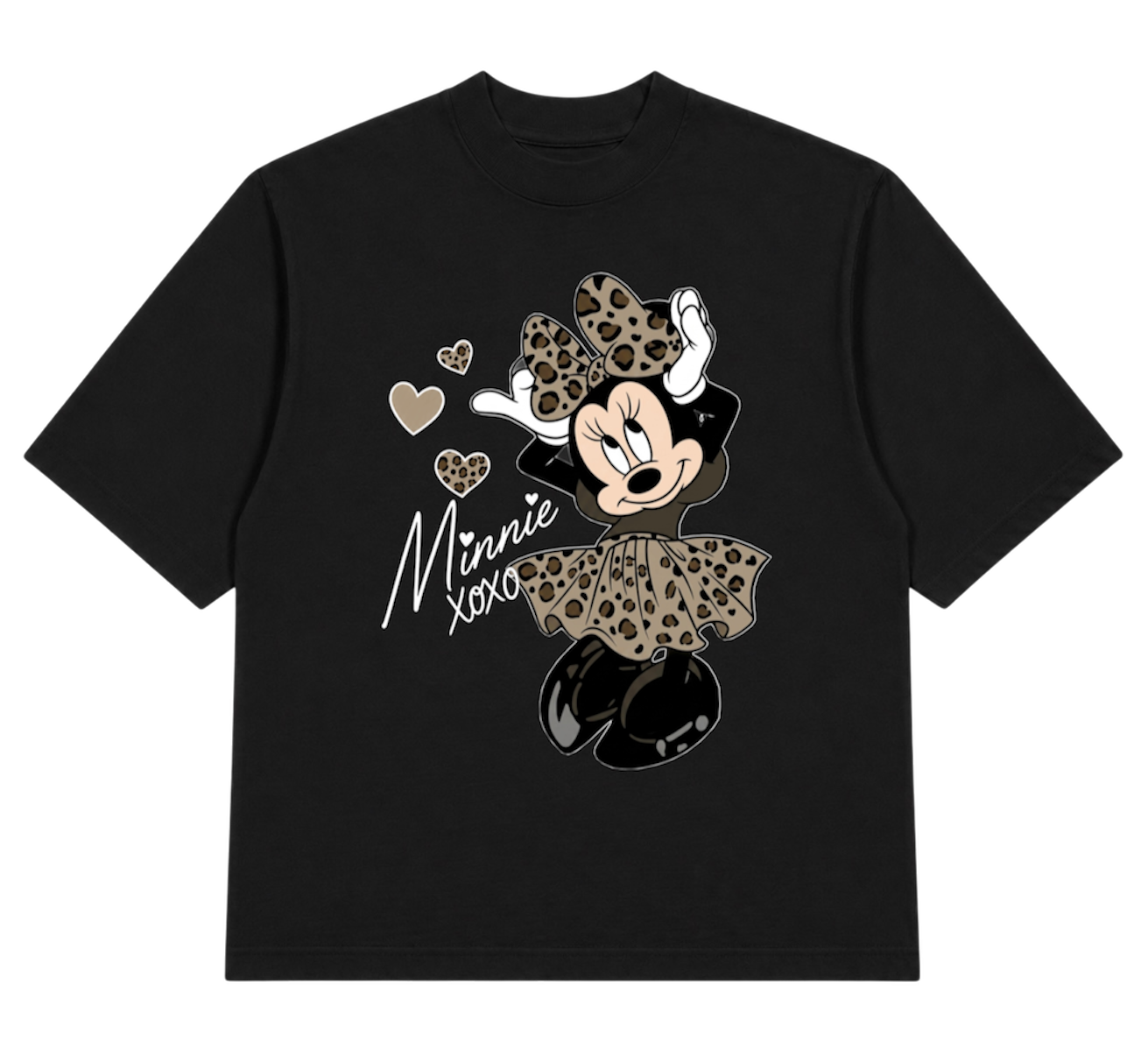 cheetah minnie cropped tee