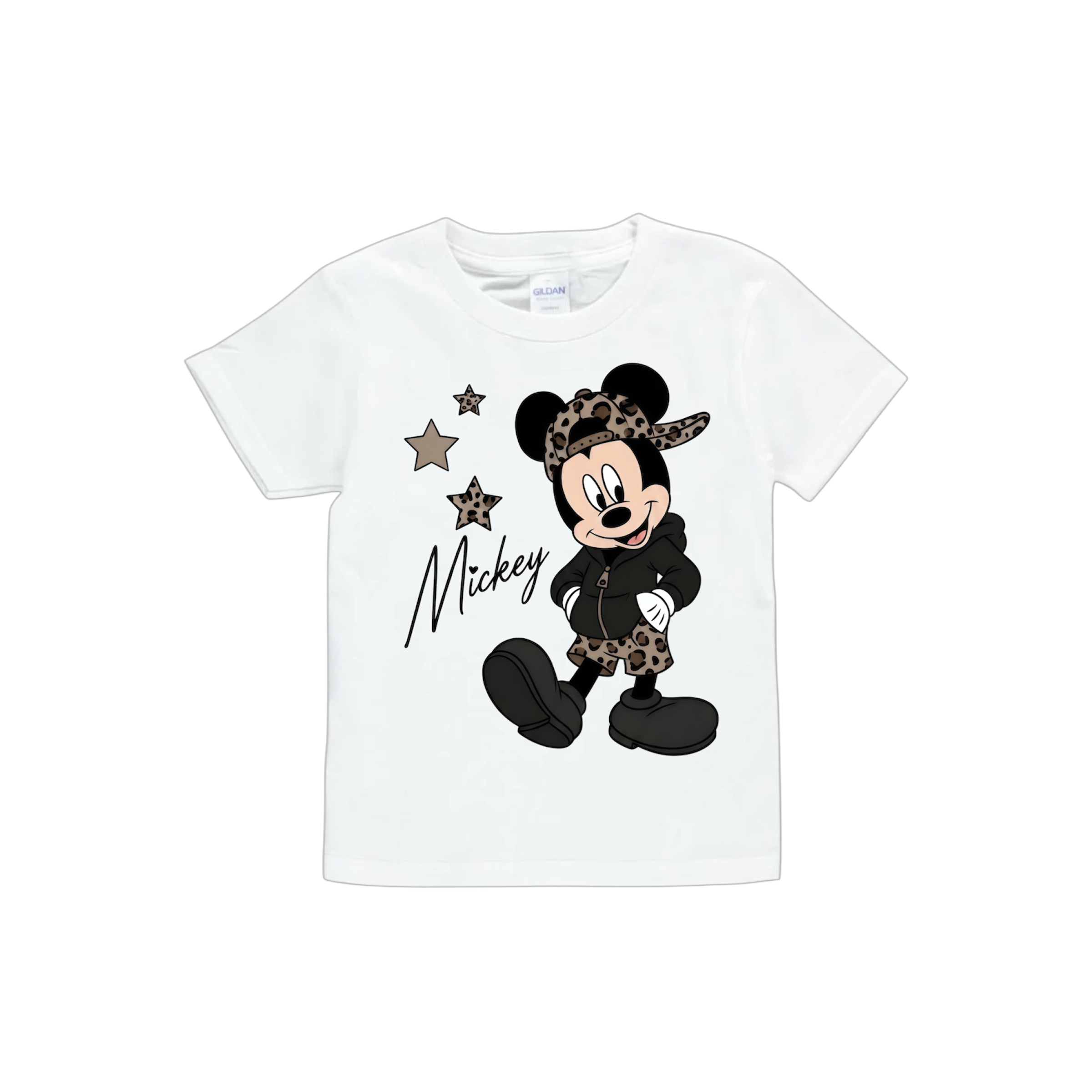 kids cheetah mickey tee