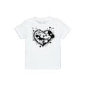 kids black heart airbrush tee