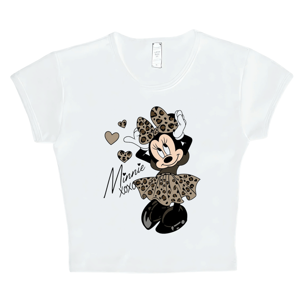 cheetah minnie crop top