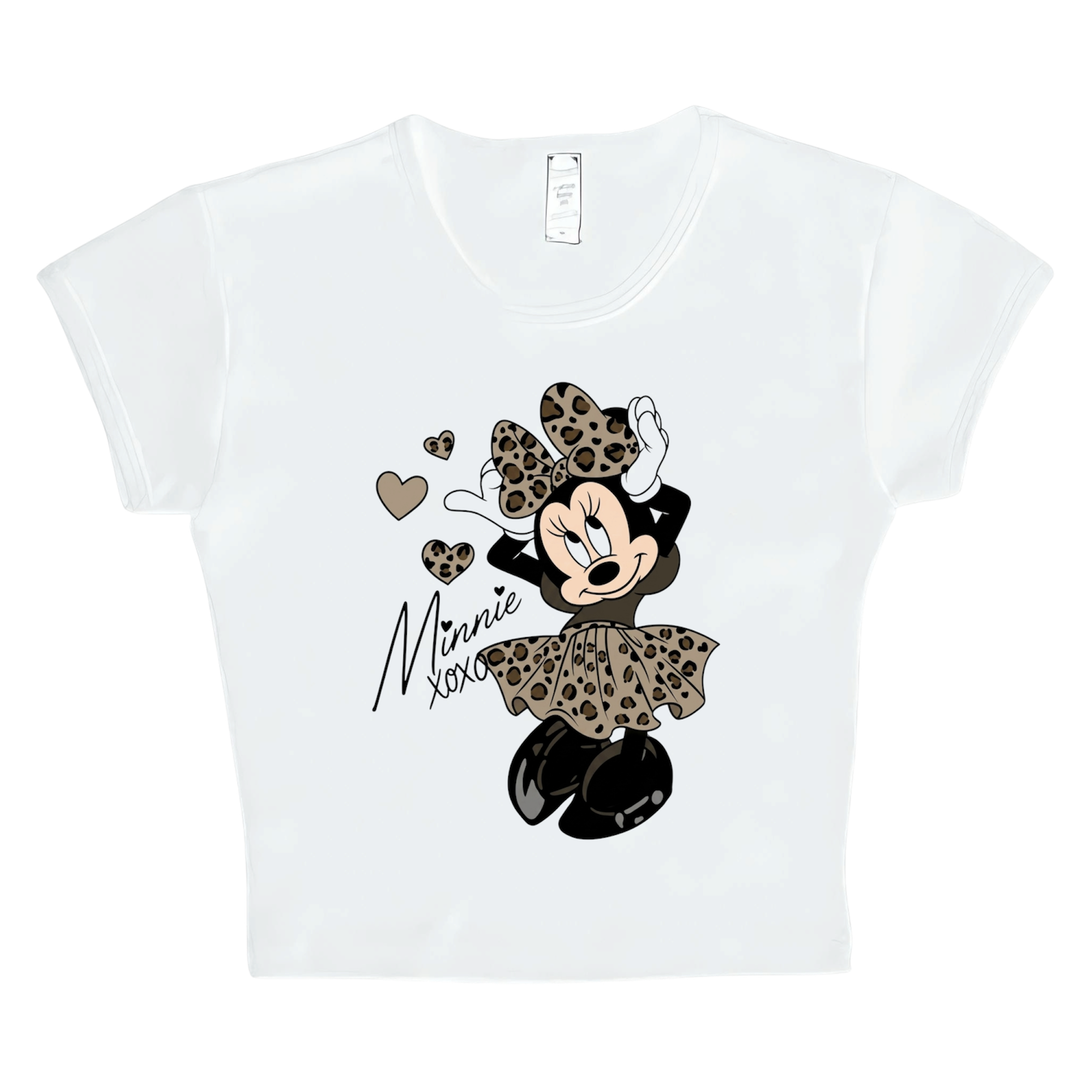 cheetah minnie crop top