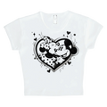 black heart airbrush crop top