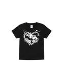 kids white heart airbrush tee