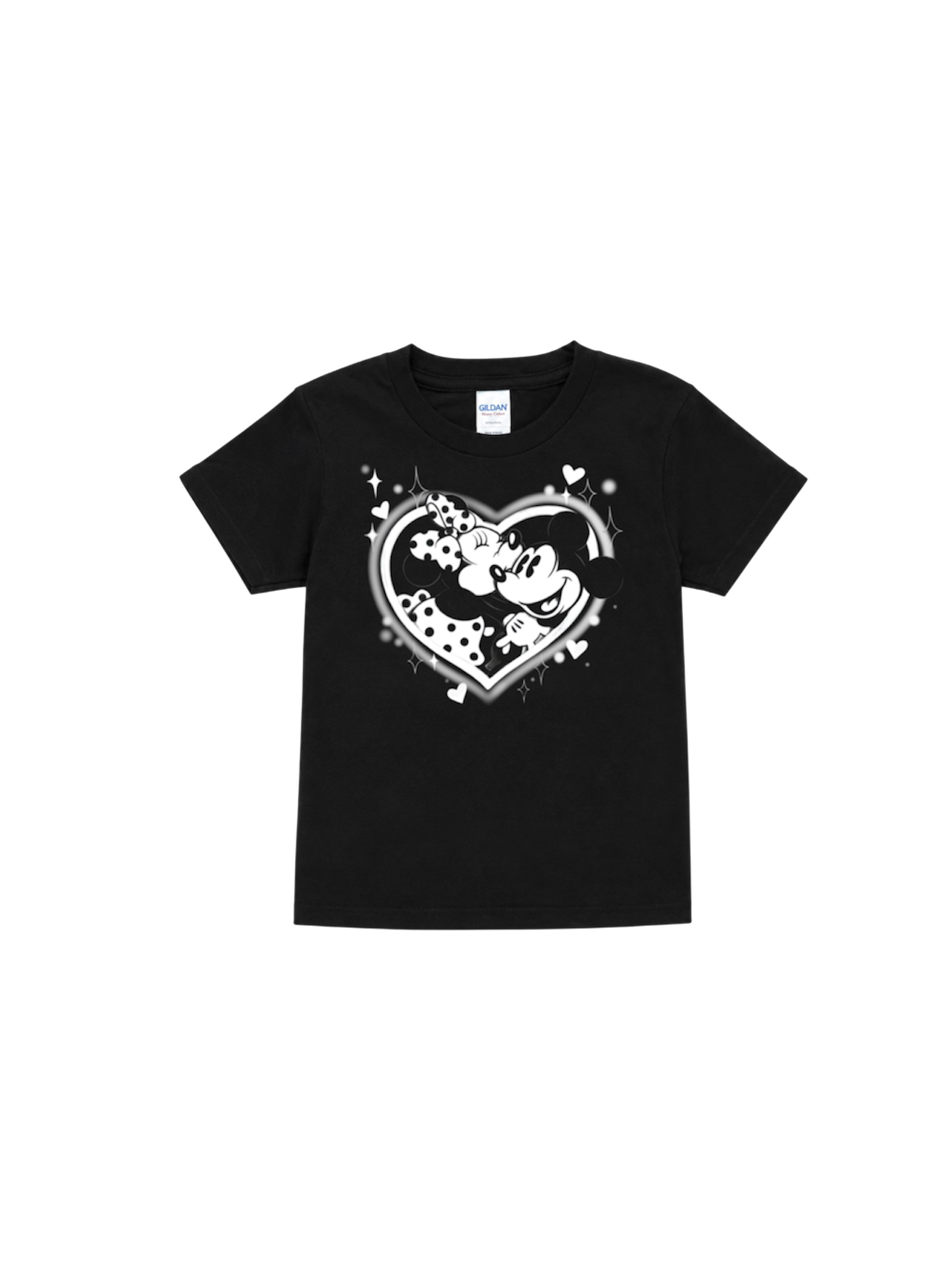 kids white heart airbrush tee