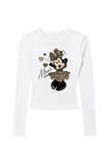 cheetah minnie fitted long sleeve