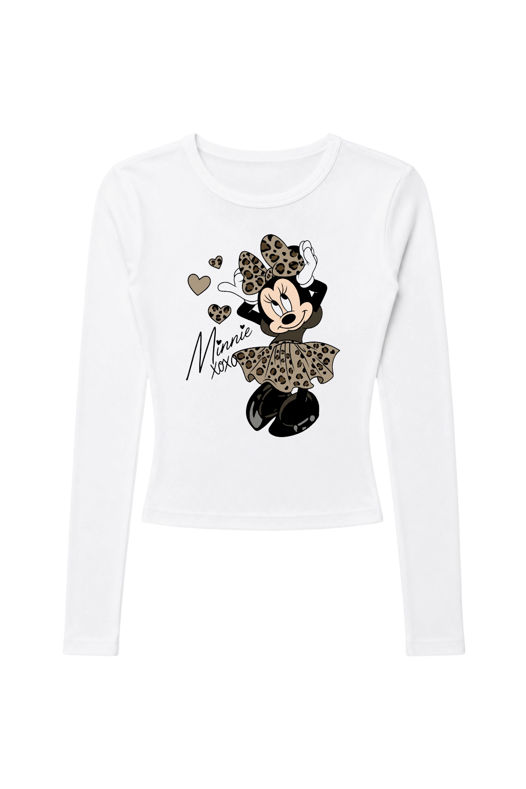 cheetah minnie fitted long sleeve