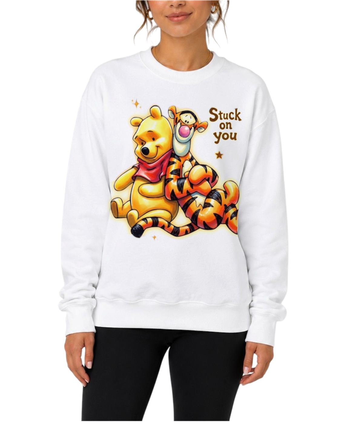 “stuck on you” crewneck