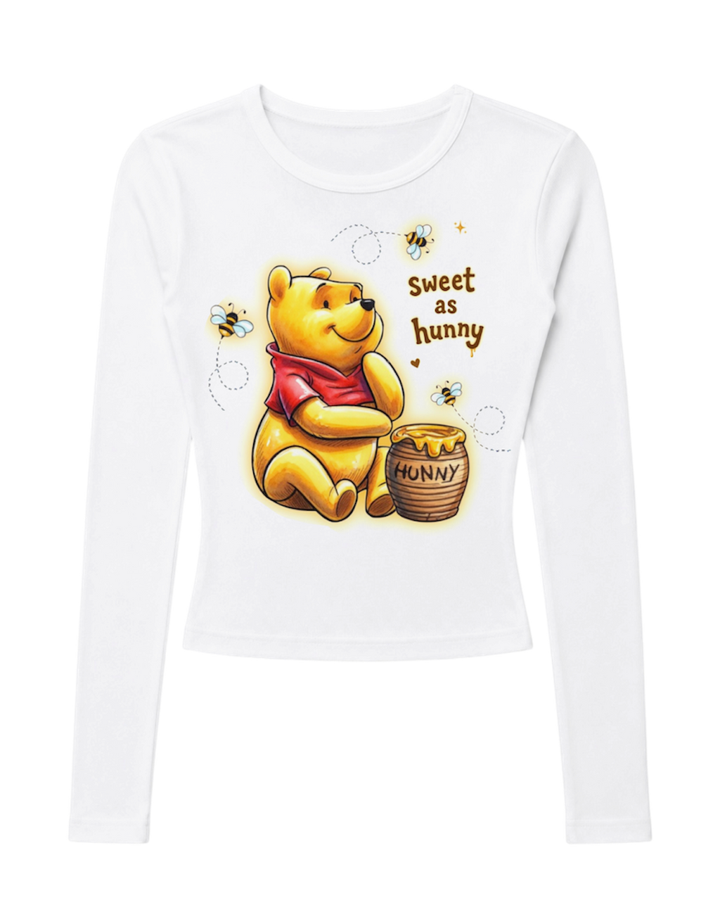 “sweet as hunny” fitted long sleeve