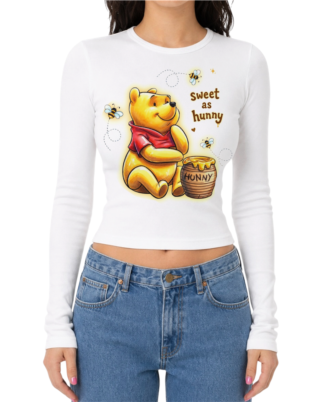 “sweet as hunny” fitted long sleeve