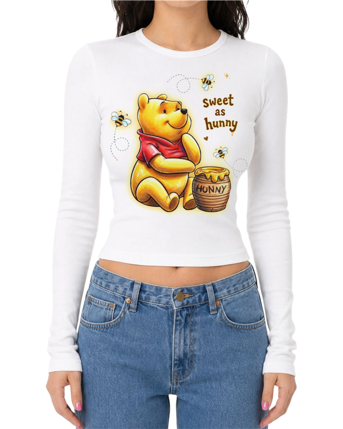 “sweet as hunny” fitted long sleeve