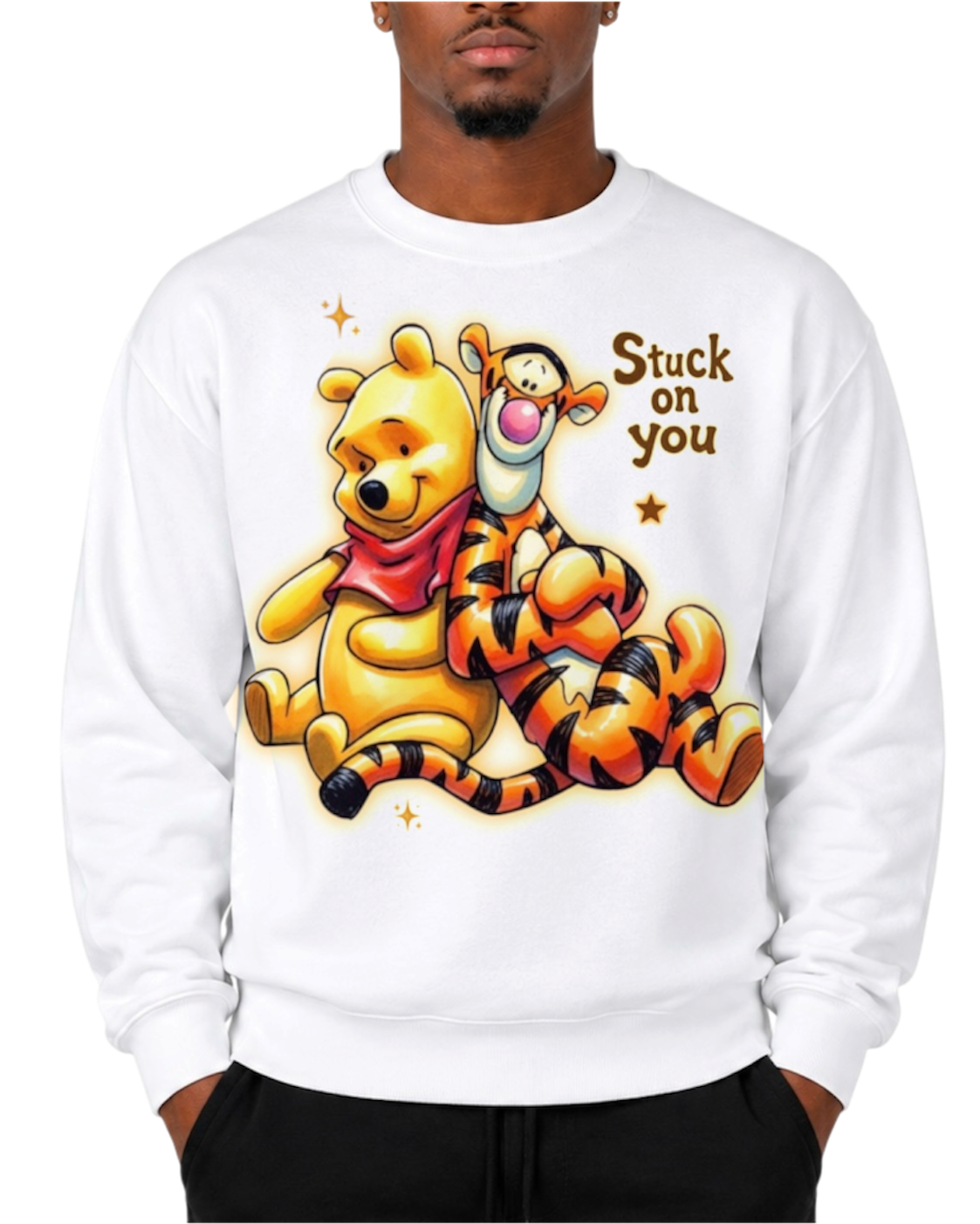 “stuck on you” crewneck