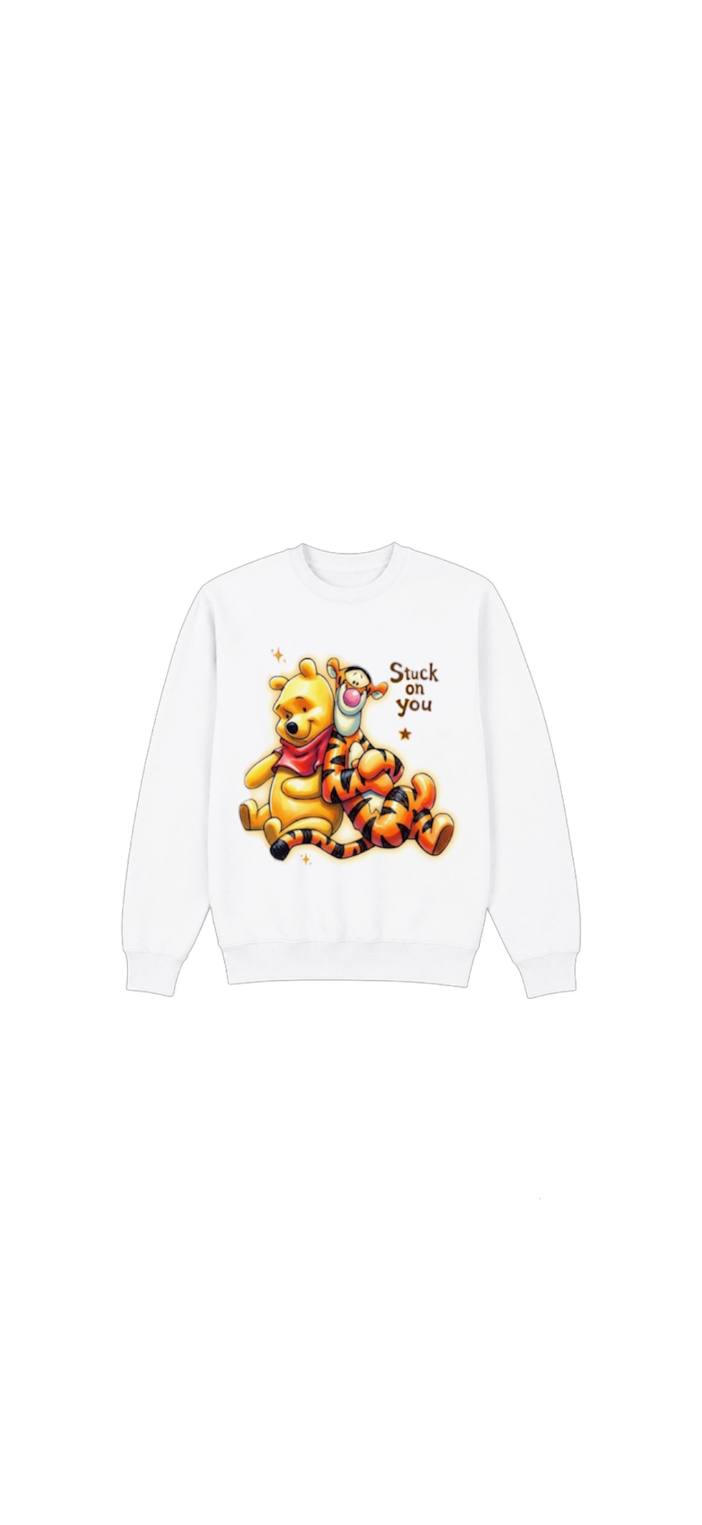 kids “stuck on you” crewneck