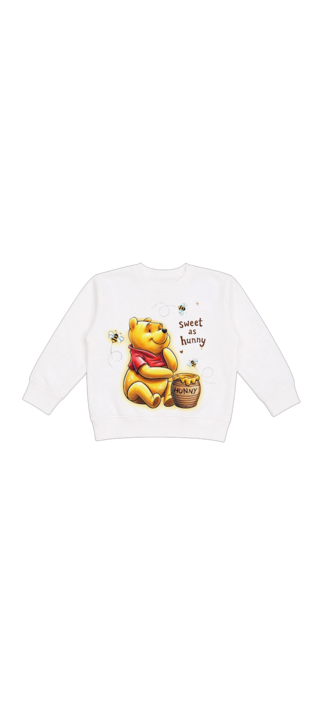 kids “sweet as hunny” crewneck