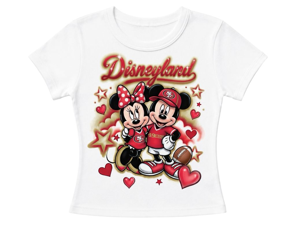 disney x 49ers women’s fitted tee